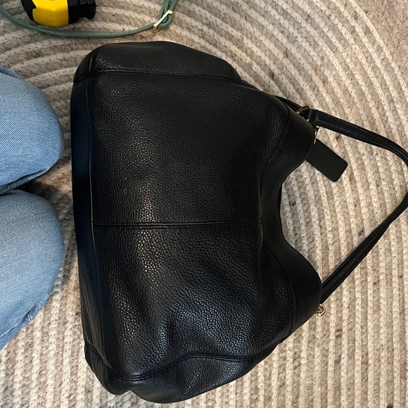 AUTHENTIC Coach Large Lexy Hobo Shoulder Bag Black Pebbled Leather COA incl. - Picture 14 of 16